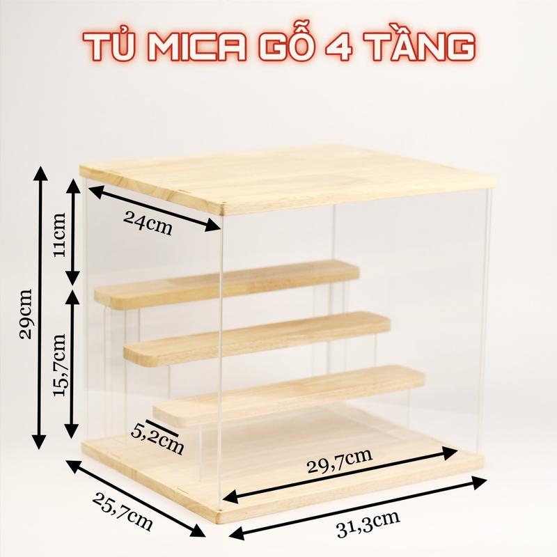  Hộp đựng mô hình 03  Không Đèn  KT 313x257x290mm đồ chơi búp bê gấu bông Kitchen Nhà Búp Bê 