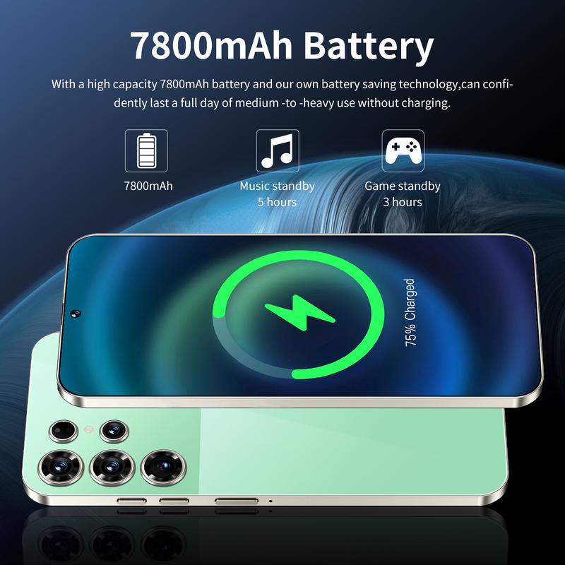 Product Introduction of 2025 S25 Unlock Smartphone 6.6HD Phone Dual SIM Card Phone 7800mAh Android 14 Original Phone Limited Time Discount Phone mobile  phone touch  screen black  phone backup  phone affordable  smartphone s mar phone hot  40  pro s25  series 11