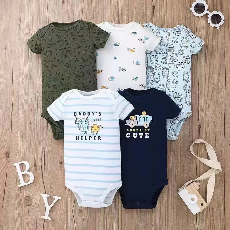 Premium Carter's Baby Bodysuit 5 Pcs Set Boy dan Girl Cewek Cowok 5 in 1 Bayi Cotton 4