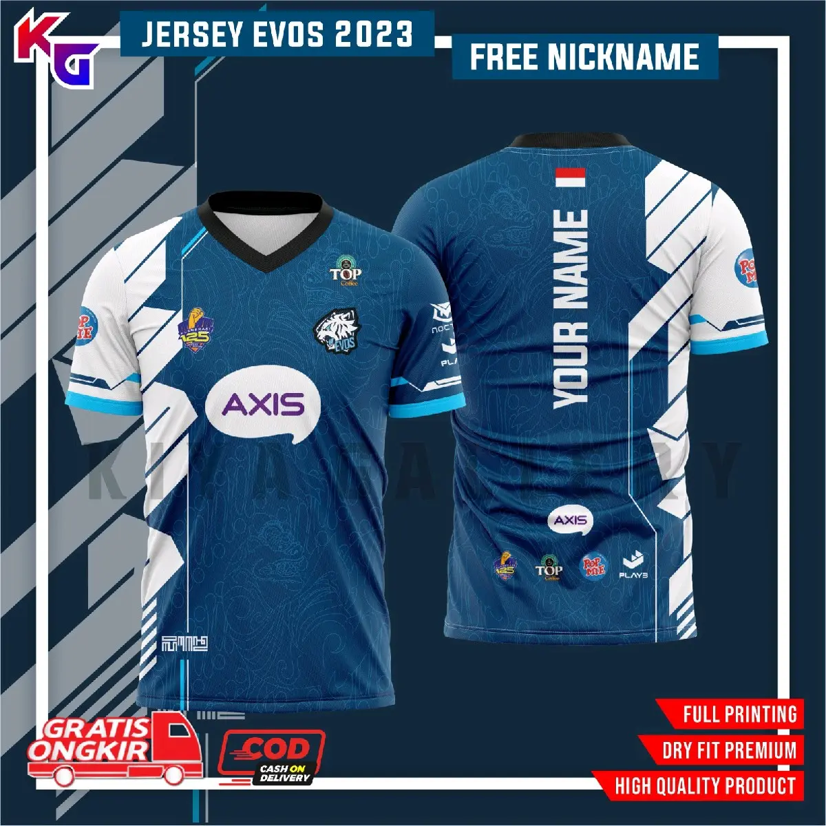 JERSEY EVOS 2023 TERBARU GRATIS NAMA