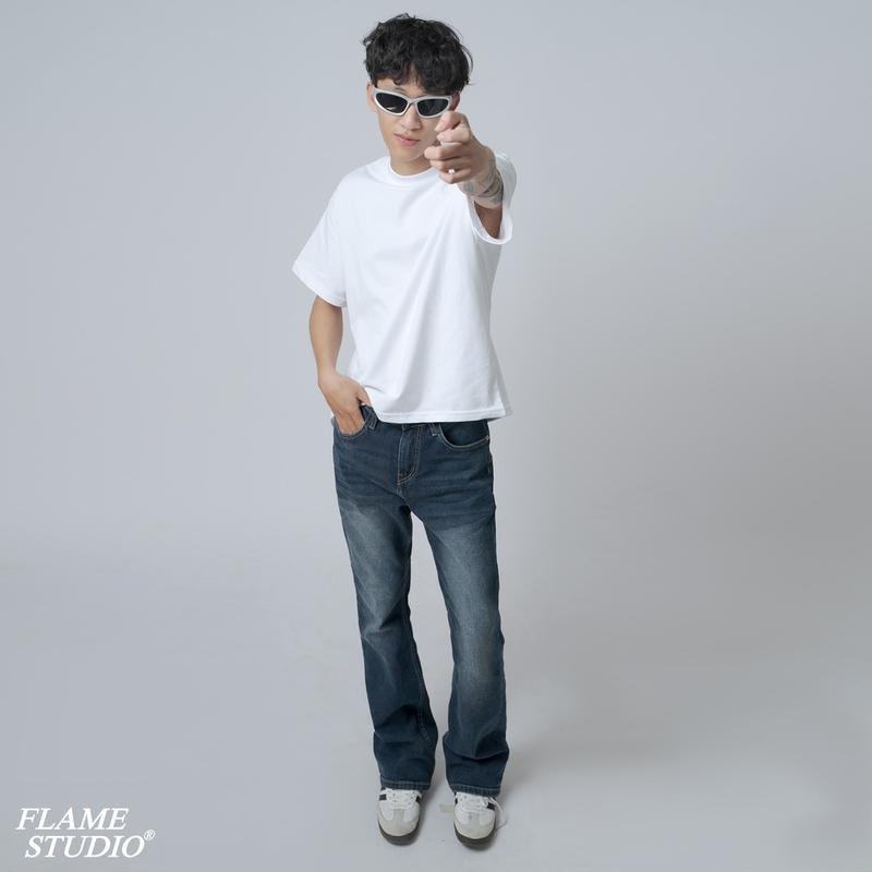 Flare Denim In Core Blue - Quần Jeans Nam Ống Loe Màu Core Blue Menswear quần jeans