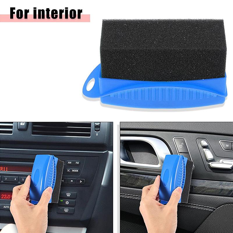 Product Introduction of Car Wheel Polishing Waxing Sponge Washing Cleaning Tire Contour Brush With Cover ABS Dressing Applicator Pads Detail Accessories 11