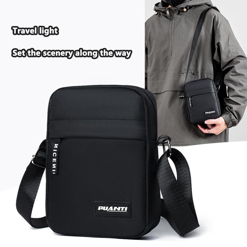 Product Introduction of New Nylon Oxford Cloth Waterproof Men's Bag Shoulder Bag Horizontal Vertical Casual Crossbody Bag 10