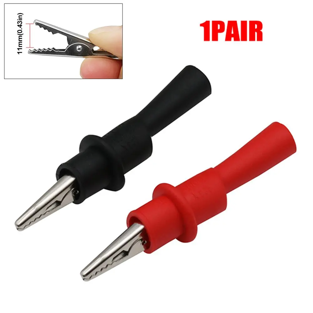 Kẹp Chì, 2 Cái, 10A, Màu Đỏ Và Đen, Khuyến Mãi Tốt Nhất, Cắm Kết Nối Kẹp Cá Sấu, Nguồn Điện Cho Máy Kiểm Tra Nhiều Mét