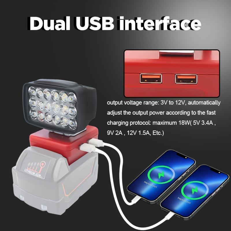 Flood Work Light, LED Work Light Compatible with for Milwaukee 18V Lithium Battery, Cordless LED Job Site Light, Gifts For Boyfriend, Construction 8