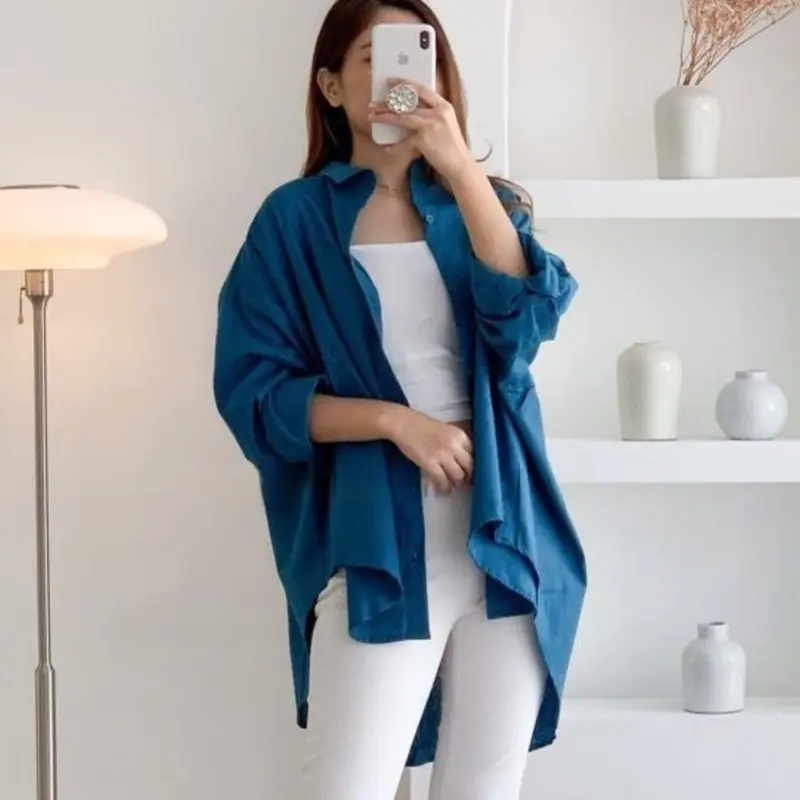 Alea Shirt // Kemeja Wanita Oversize Polos 0