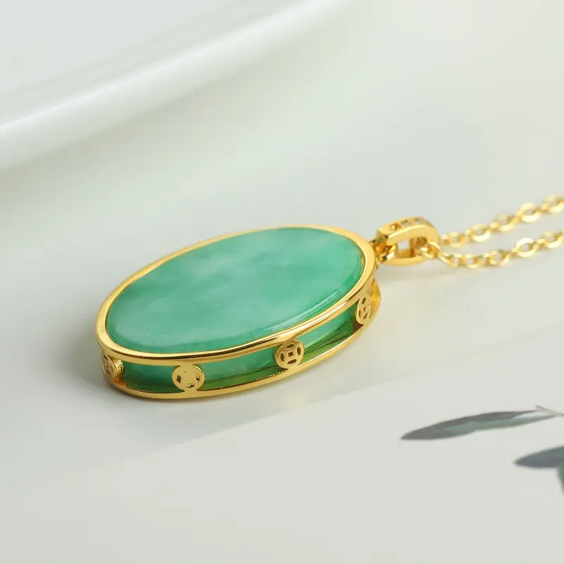 A Natural Stone Pendant in Green And Blue Hues, a Premium Mineral Necklace Pendant, Suitable for Everyday Wear And As a Holiday Gift. Perfect for Valentine'S Day. 6