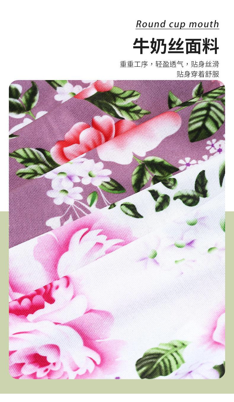 Product Introduction of Women's High Waist Underwear Milk Silk Fabric Soft and Comfortable Close-Fitting Rose Sexy Briefs Hot Sale Panty Womenswear Lady Innerwear 4