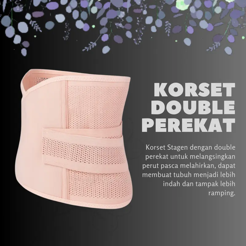 Korset Pelangsing Perut Wanita atau Korset ibu melahirkan Double Perekat Terdapat 2 Pilihan Warna KT01 0