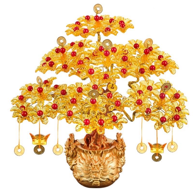Cây kim tiền tài lộc nhiều mẫu S0256 Decor Decor Phòng Diy Trang Trí Nhà (làm xong cao khoảng 23-25cm)