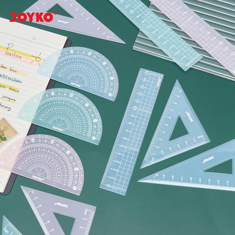 Product Introduction of Penggaris Joyko RL-PS3 Pastel 1 Set 4 Pcs Ruler Matematika 1