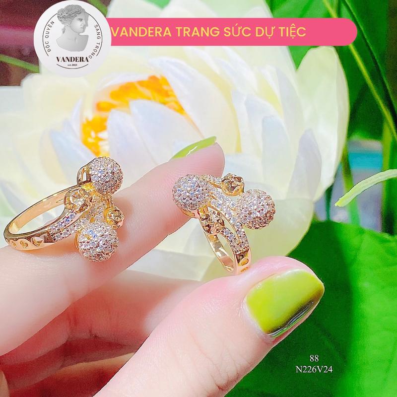 Nhẫn đẹp nữ nhẫn mỹ ký mạ vàng 18k kiểu hoa đeo đi tiệc dễ thương nữ tính dễ phối mọi thời trang nhẫn nữ đẹp nhẫn màu 18k nhẫn nữ mini nhẫn bản nhỏ