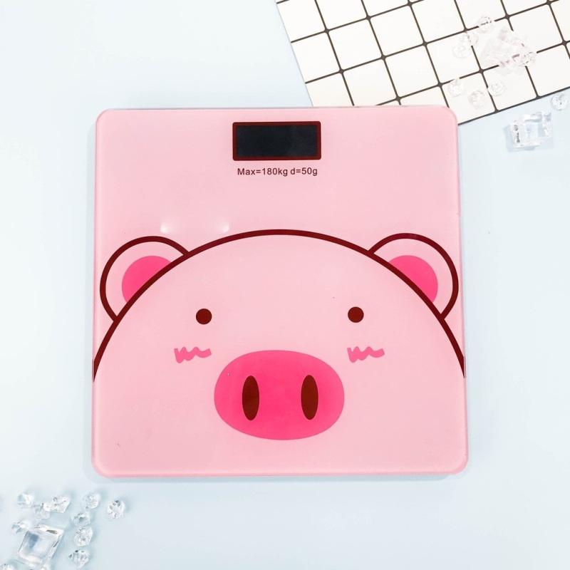 Cân Điện Tử Sức Khoẻ Hình Heo Hồng Dễ Thương, Cân Điện Tử Bác Sĩ Gia Đình, Mặt Kính Chịu Lực Tối Đa 200kg 1