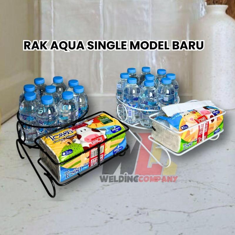 Product Introduction of Rak Aqua Tempat Minuman dan Tisu Model Terbaru Estetik Anti Karat - Brand Besi Kokoh 10