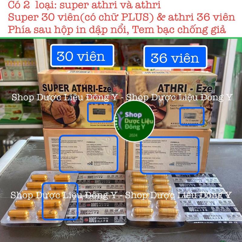 Athri Eze Hộp 36 Viên - Thư Gân Hoạt Lạc Phong Thấp Hoàn (CHÍNH HÃNG) Hỗ trợ đau nhức xương khớp