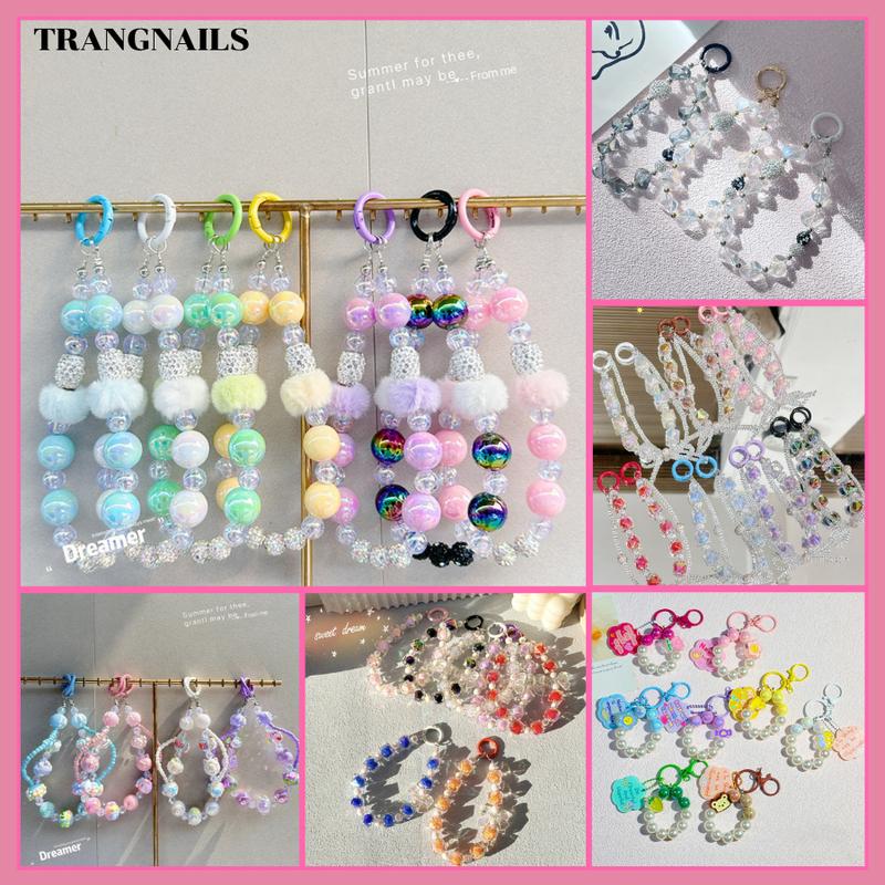 Dây đeo điện thoại charm hot trend chuỗi hạt đeo phụ kiện móc khoá túi xách không kèm phụ kien-TrangNails