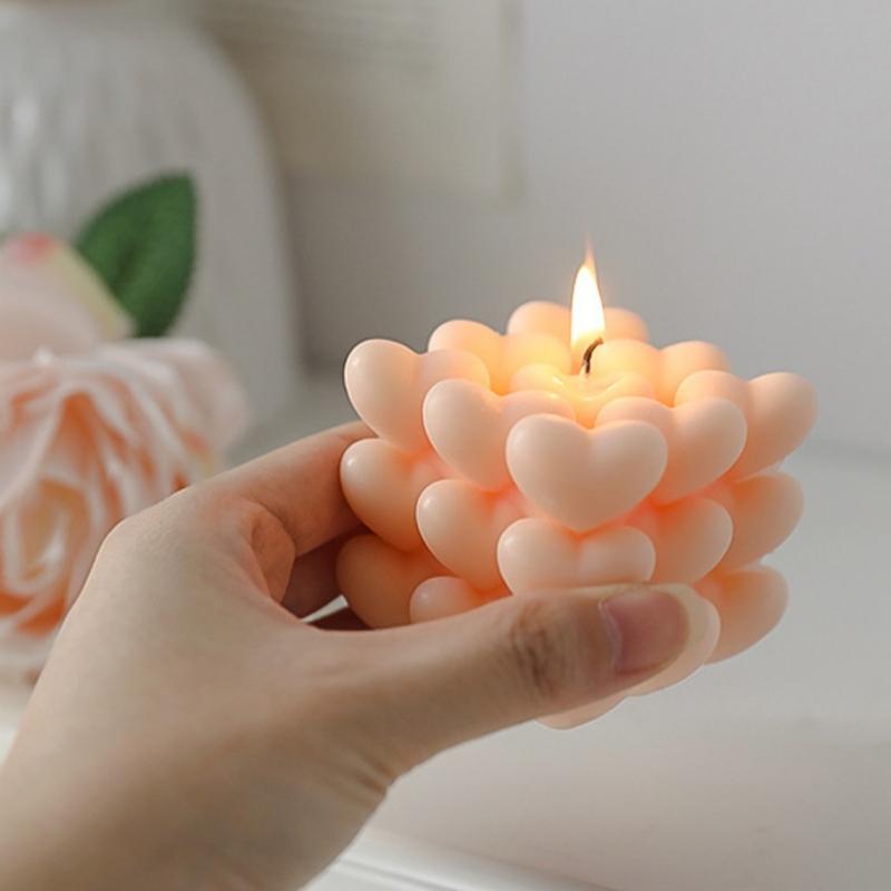 Product Introduction of 1 piece Love Candle Gift, Heart Handmade Magic Cube Aromatherapy Tanabata Gift, Companion Gift, Birthday Candle, Home Decor, Room Decor, weddings Decor, Tabletop Decor, Aromatherapy Gift 15