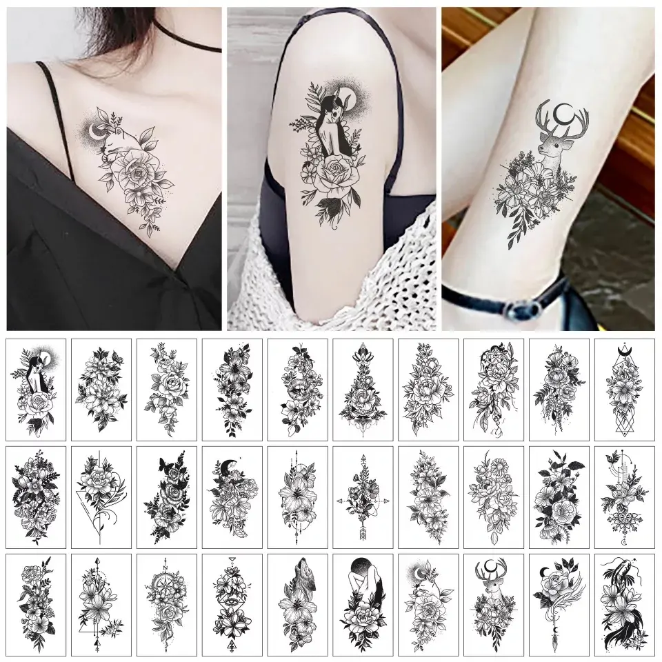 Shaleen- 30 Motif Grosir Termurah Tato Aesthetic Lucu Berwarna KODE R - Tatto Temporer motif kecil anak, Tato temporary Stiker Tato Halal