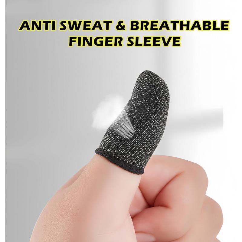 (1 Pair Set )Gaming Finger Sleeve Anti-sweat Protector for Mobile ...
