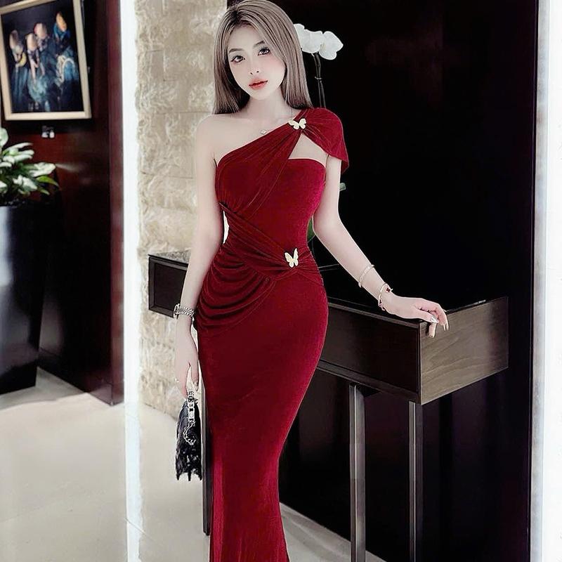 ĐẦM BODY NỮ,TÔN DÁNG KÈM TANG CÀI HỒ ĐIỆP, CHẤT THUN NHỦ CO GIÃN, SANG TRỌNG,ĐI TIỆC , FREESZE Dress Women 7