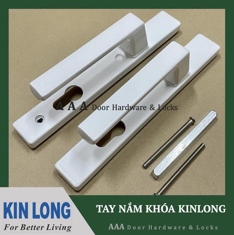 Cặp tay nắm cửa đi khóa KINLONG dùng cho khóa đơn đa điểm cửa nhôm Xingfa có kèm trục vít