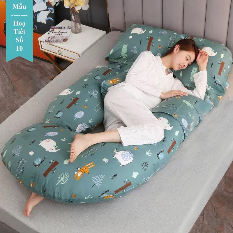 Gối Ôm Bà Bầu Chữ G Toàn Thân, Gối ôm ngủ đa năng cho Mẹ bầu, hỗ trợ giảm đau lưng cho mẹ bầu, Khó Ngủ, Ngủ Không Sâu Giấc  gối cho mẹ cơ thể người đen trắng in hoa vn bông động vật xanh Kem Gối Ngủ việt g chân gối xanh vương niệm