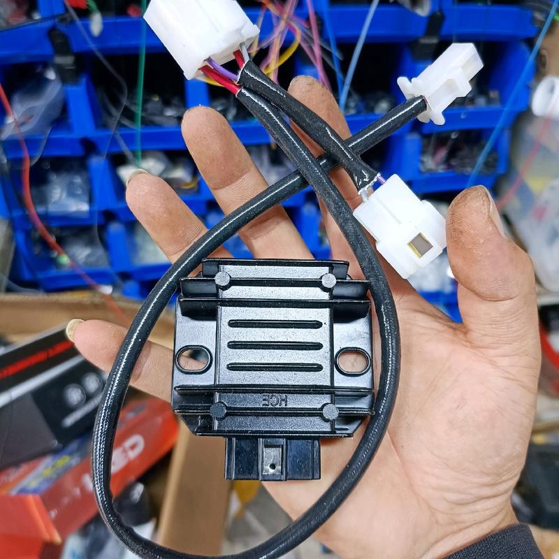 Bộ sạc HCE Tách Mass - chân đen - Danh cho Nhiều dòng xe - Wave 110 -.50cc - Sirius - Ex 135... Hàng chính hãng Bảo hành 12 tháng - chất liệu Nhôm kim loại - phụ tùng bộ xạc nhanh cho xe máy