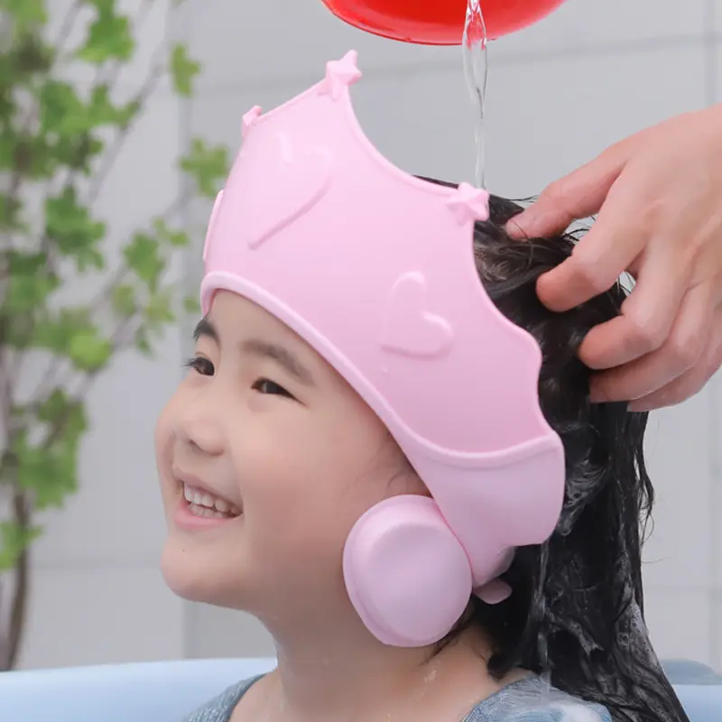 Mũ Mềm Tắm Cho Em Bé Mũ Rửa Tóc Có Thể Điều Chỉnh Cho Trẻ Em, Bảo Vệ Tai, An Toàn Cho Trẻ Em, Thích Hợp Cho Dầu Gội Và Tắm, Che Đầu, Bảo Vệ Khi Tắm Cho Bé