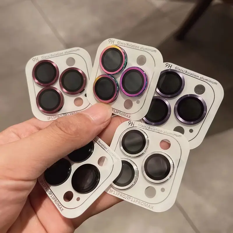 Cd Pattern Lens Protector Suitable for iPhone15ProMax Lens Sticker iphone14Pro Mobile Phone Tempered Film Suitable for Transparent Cartoon Protective Film 14Plus 15Plus Full Coverage Lens Sticker 11 12 13 14 15