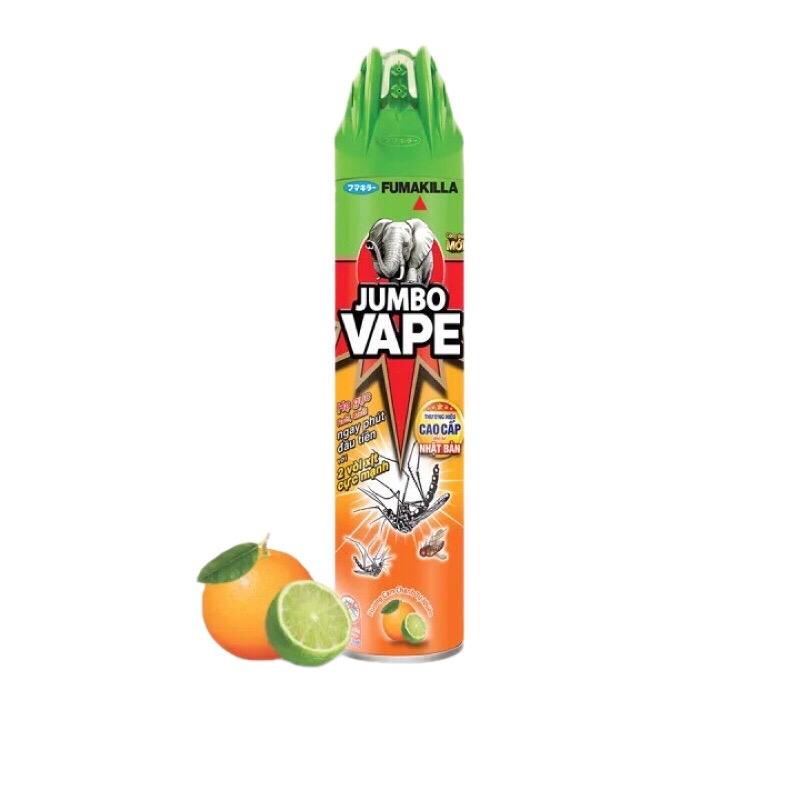 Bình xịt muỗi Jumbo Vape 600ml - Diệt muỗi hiệu quả và an toàn binh xit