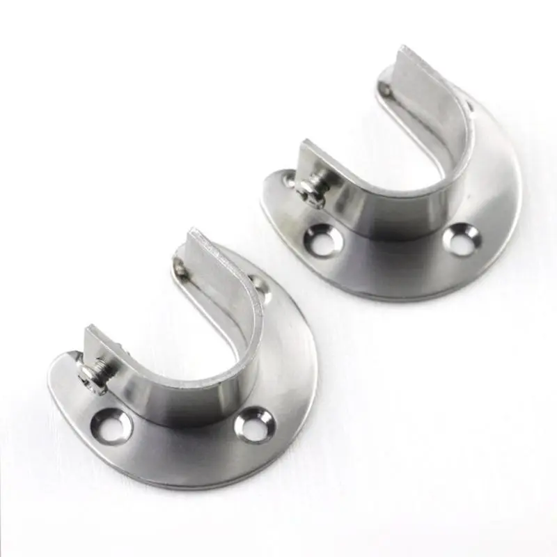 Thanh Treo Tủ Quần Áo, Thanh Ray Treo Tủ Quần Áo, Giá Đỡ Hỗ Trợ Đầu Thanh, Bộ 2 Cái, Thích Hợp Cho Ống 25 / 32Mm Đường Kính, < The Home >