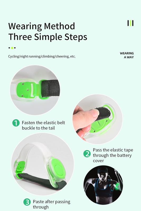 Product Introduction of LED Light Up Armband Adjustable Wearable Running Arm Belt Glow The Dark for Running Walking Cycling Concert Roller Skates Light 7