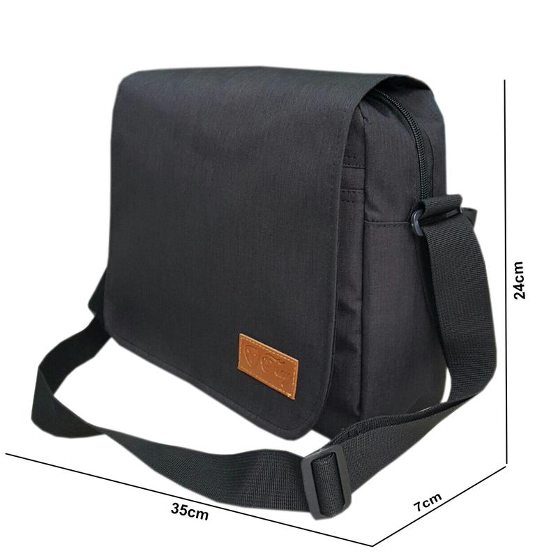 Cặp nam đeo chéo TROY Classic 4 màu Đen, xám, đỏ, xanh. Chất vải bố pvc chống thấm Đeo Vai Bag Túi Đồng