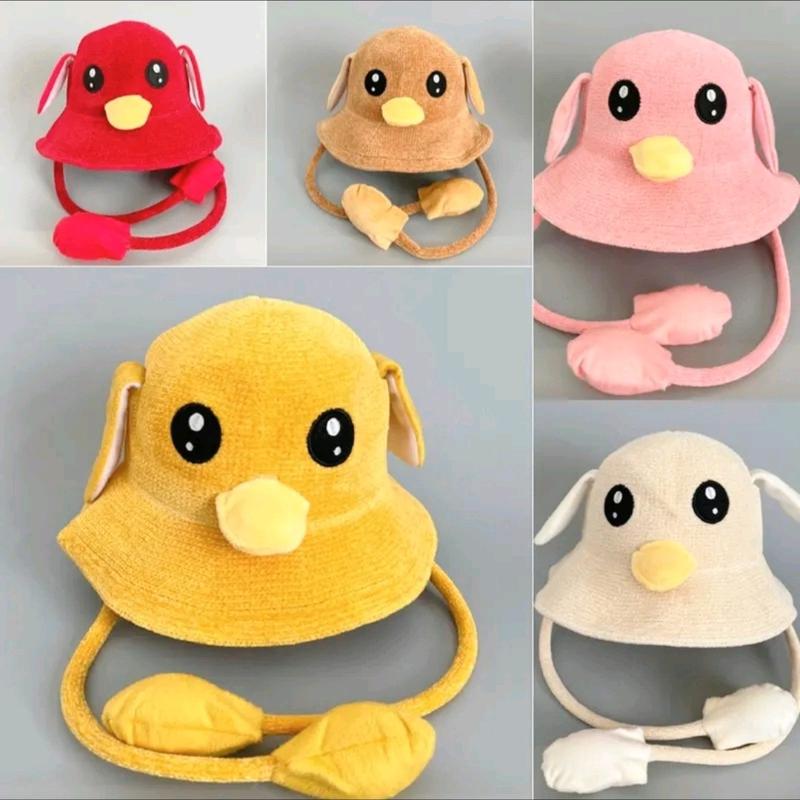 Mũ trẻ em vành bo tai giật bóp kệu đủ màu dễ thương mang êm form len Cotton bé mang đi chơi thoải mái NaHi ngochieu1111 3