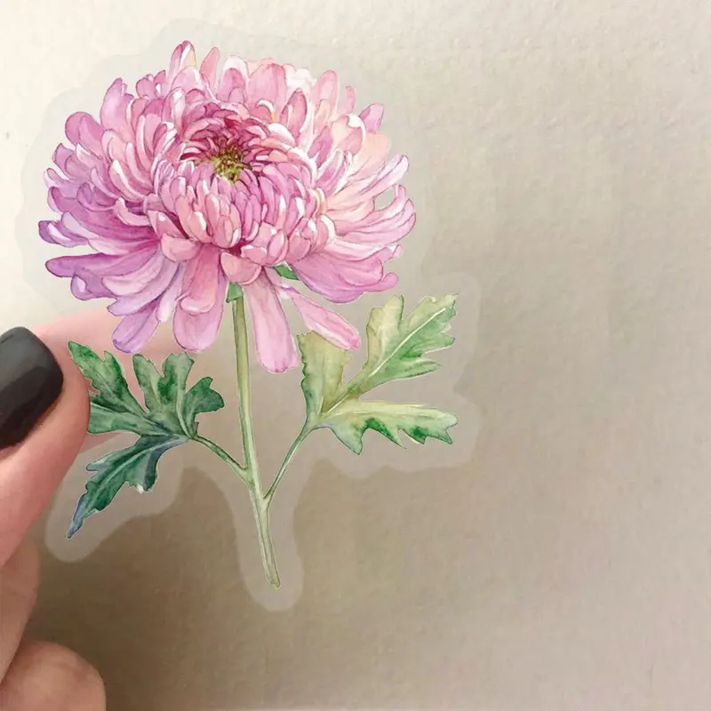 Flower Pattern Sticker, 50pcs/set Watercolor Flower Sticker, Decorative Sticker for DIY Scrapbooking, Journaling, Gift Wrapping, Greeting Card, Art Stickers 4