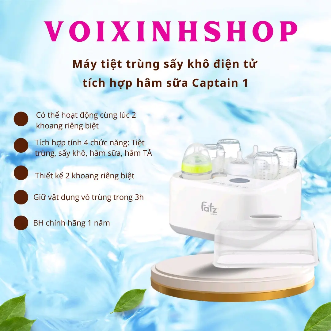 MÁY TIỆT TRÙNG HÂM SỮA SẤY KHÔ CAPTAIN 1 "BH 12 tháng" Voi