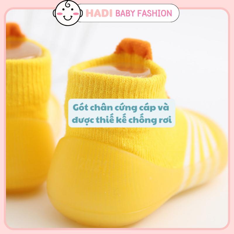 Giày Vớ Tập Đi Chống Trượt Chống Va Chạm Chống Mòn Đế Mềm Cho Bé 1-3 tuổi có ảnh thật 4