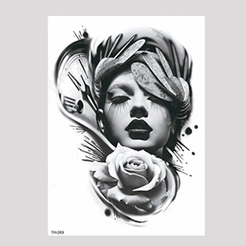 Stiker Tatto Temporary Wanita Waterproof Ukuran 21x15cm TH-12 3