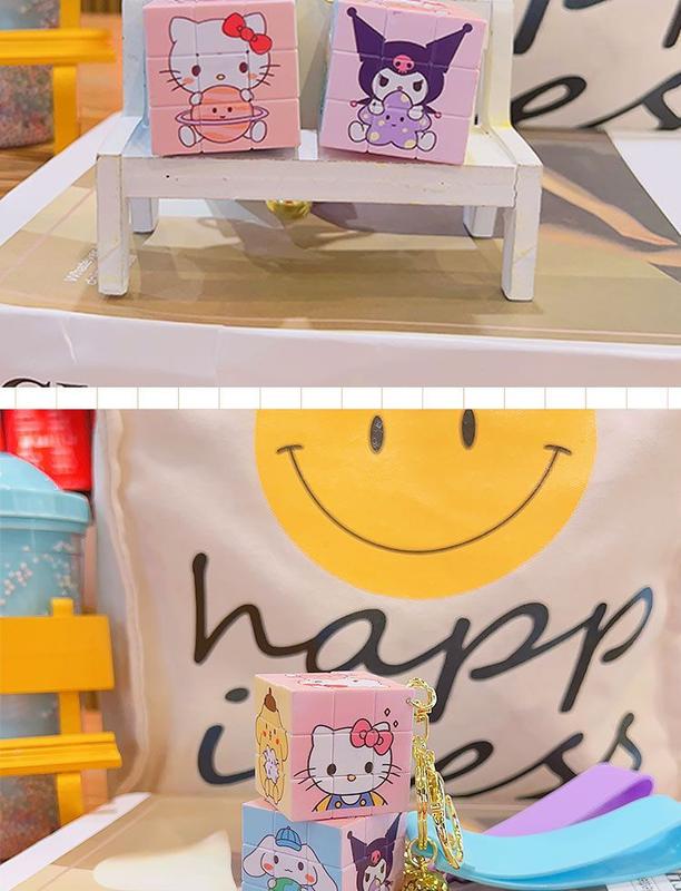 Product Introduction of Sanrio Cube Keychain Puzzle Decompression Trinket Bag Pendant 10