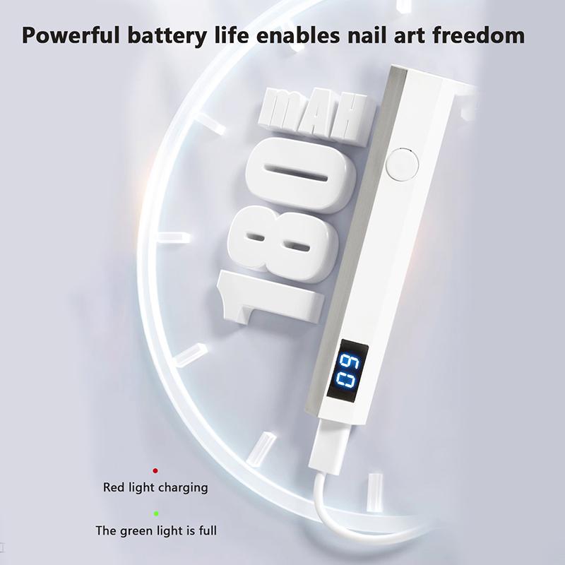Product Introduction of New Pen Uv Light Lamp With Display Portable Power Phototherapy Uv Led Lamps Mini Handheld Light Nail Art 15