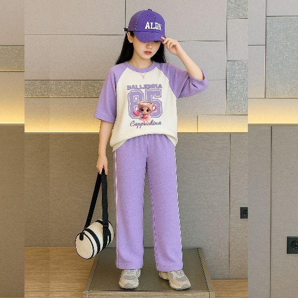 Setelan Baju Anak Perempuan Motif Ballerina 85 Outfit Set Celana Panjang Usia 3-12 Tahun