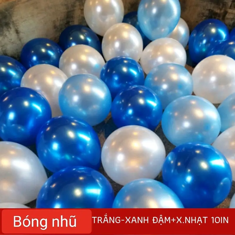 Set 50 bóng cao su nhũ mix màu size 10 inch ( 25cm) bong  bóng 0