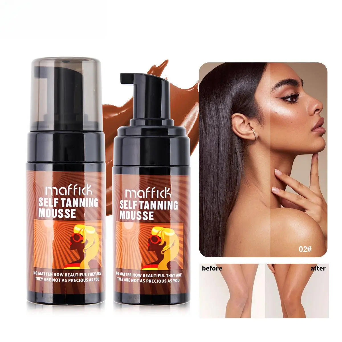 Mousse Bubble Bronzer Self-Tanning Sunless Sun Bath Tan Aid Fitness Body Beach Outdoor