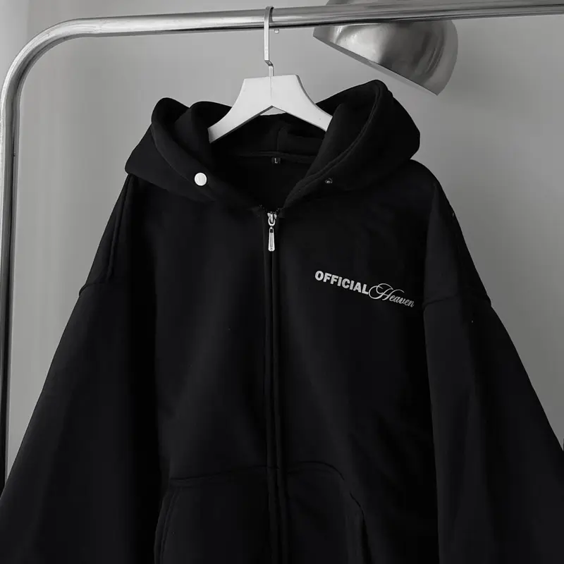 Áo Khoác Nỉ Zip Unisex Form Rộng HEAVEN BASIC - Pqk Boutique 6