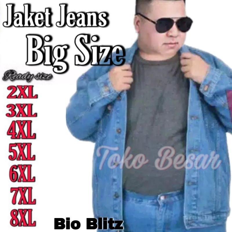 Jaket jeans jumbo big size pria wanita 3 XL 4 XL 5 XL 6 XLDenim 4
