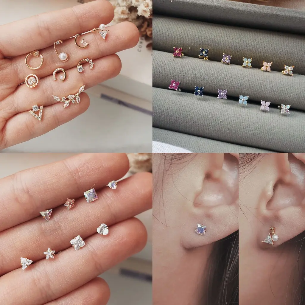 1860 / 1861 - (HARGA 1 BIJI) ANTING PIERCING TINDIKAN HELIX TRAGUS