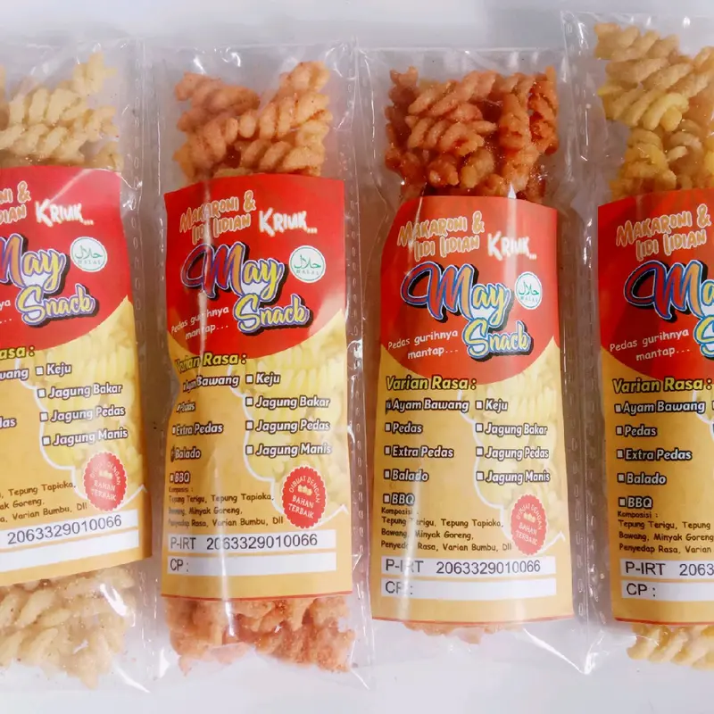 makaroni gandum  spiral 9 variasi rasa paket 10 pcs Bawang Food Noodles Pasta Macaroni Ayam Bbq   Snack Manis Pedas Jagung Cemilan Makanan kripik Keripik 0