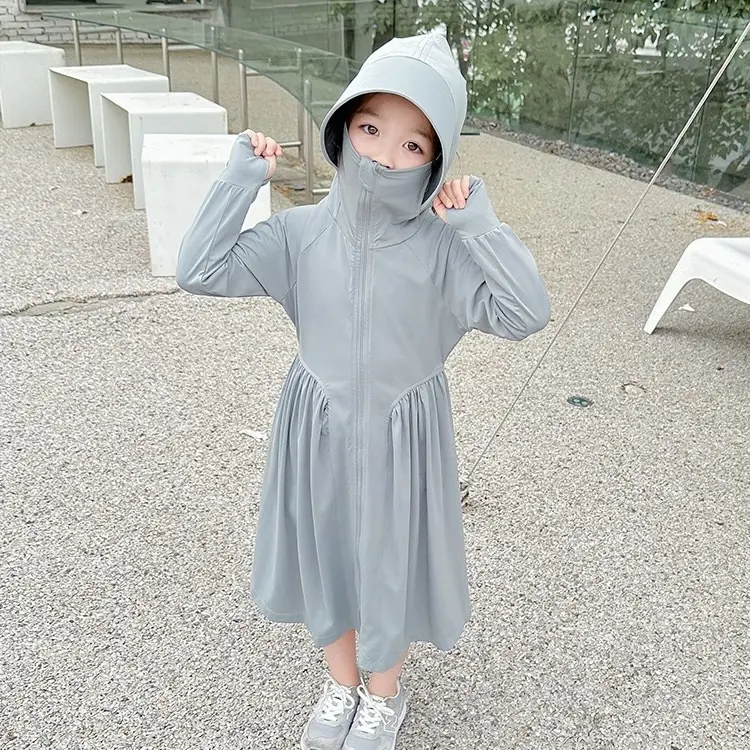 (HÀNG LOẠI 1) Áo Chống Nắng Toàn Thân Cho Bé Dáng Váy,Vải Lụa Băng Cao Cấp 5