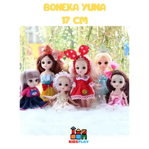Boneka Princess Yuna 17cm Boneka Bjd Mini 17cm Mainan Bjd Putri Imut Anak Perempuan Mainan Boneka