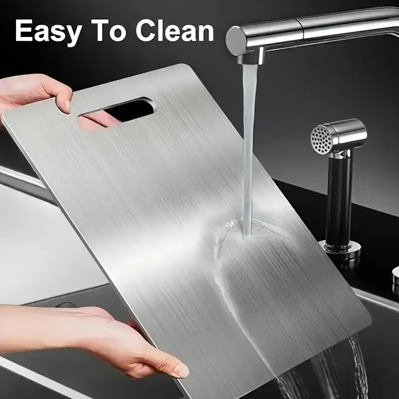 Premium Titanium Alloy Chopping Board - Double-Sided, Food Grade Stainless Steel, Household chopping board，kitchen tools, kitchen supplies, kitchen accessories, very suitable for household kitchen supplies